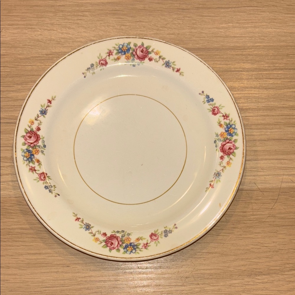 Floral Cream Dinner Plate